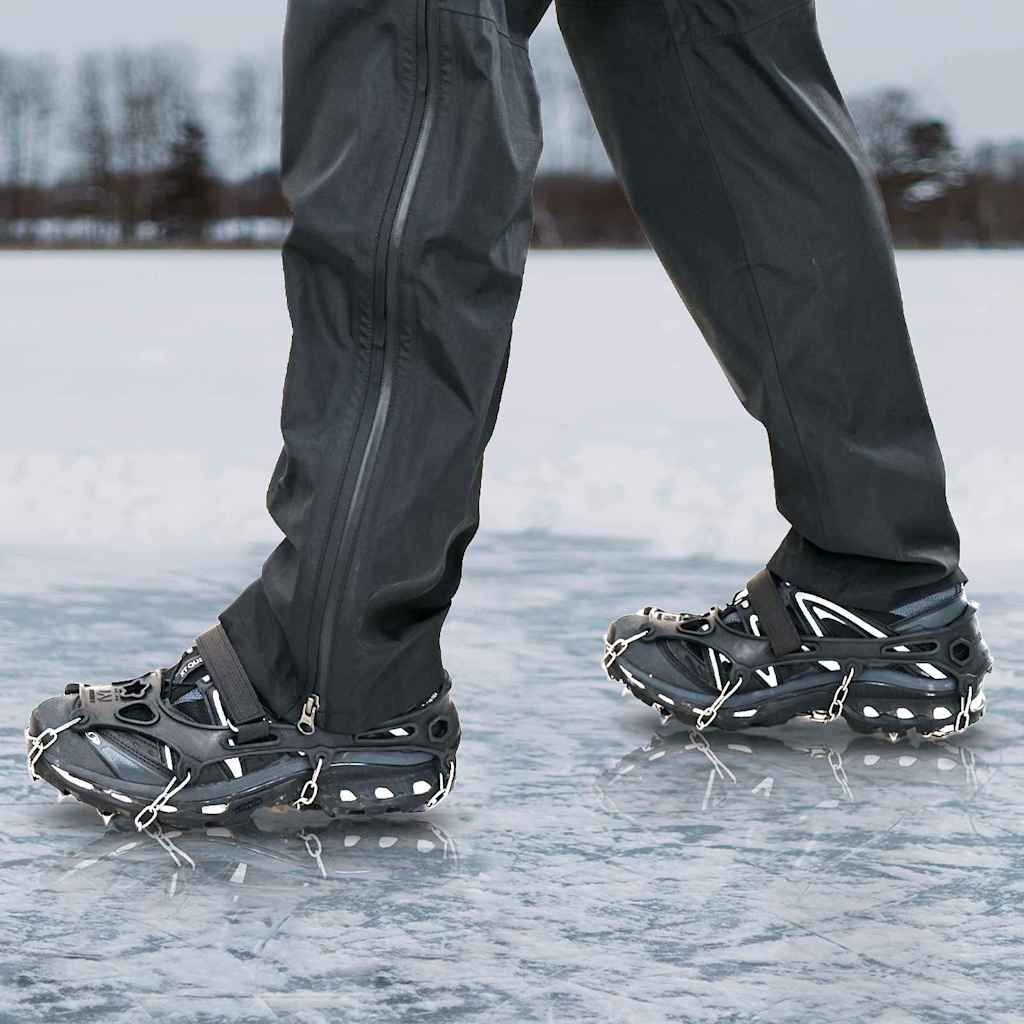 Ice Cleats for Shoes Black S Stainless Steel