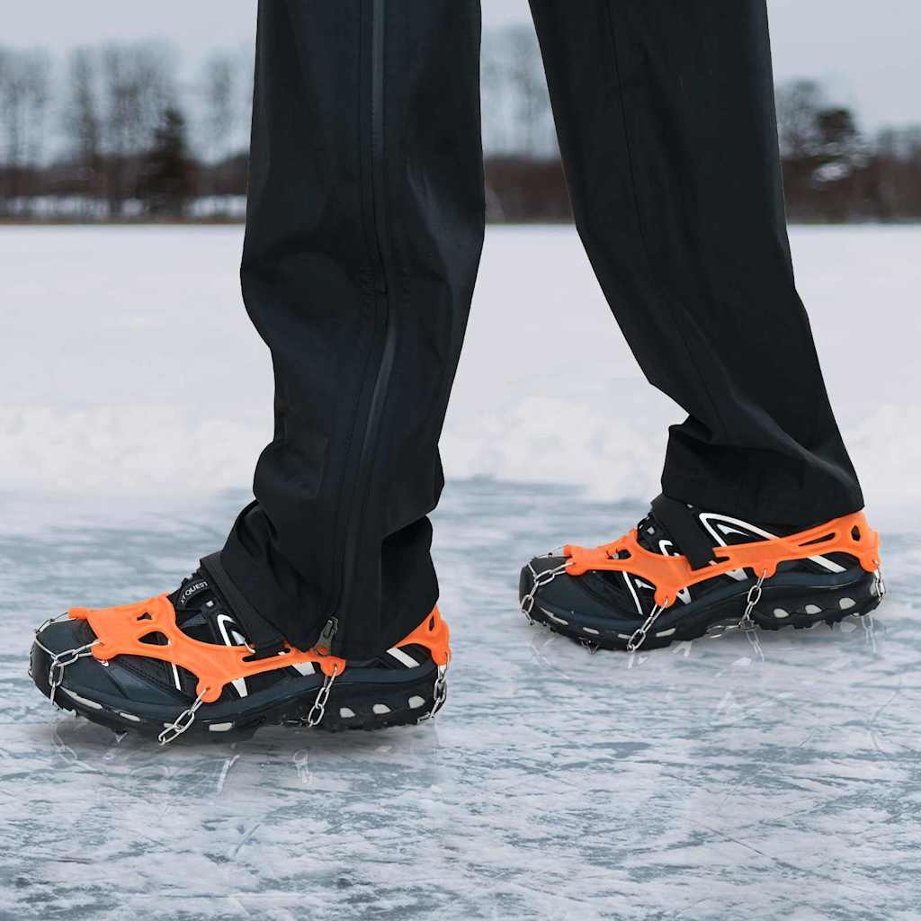 Ice Cleats for Shoes Orange M Stainless Steel