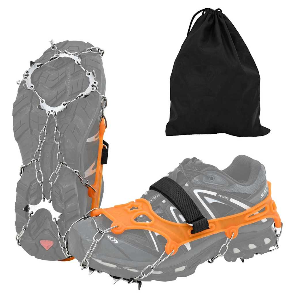 Ice Cleats for Shoes Orange M Stainless Steel