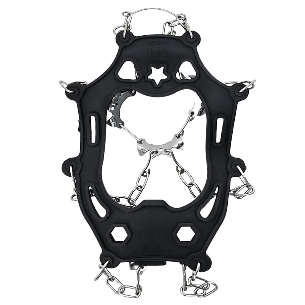 Ice Cleats for Shoes Black L Stainless Steel