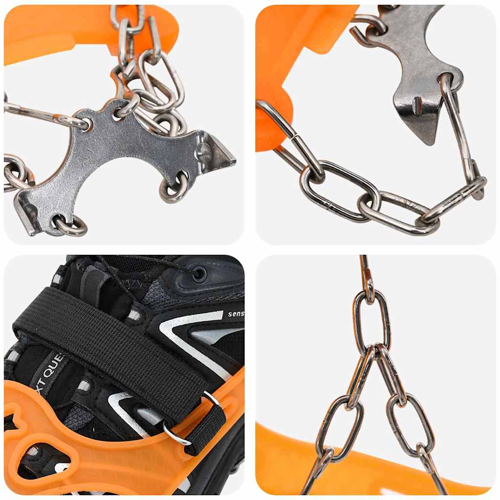 Ice Cleats for Shoes Orange XL Stainless Steel