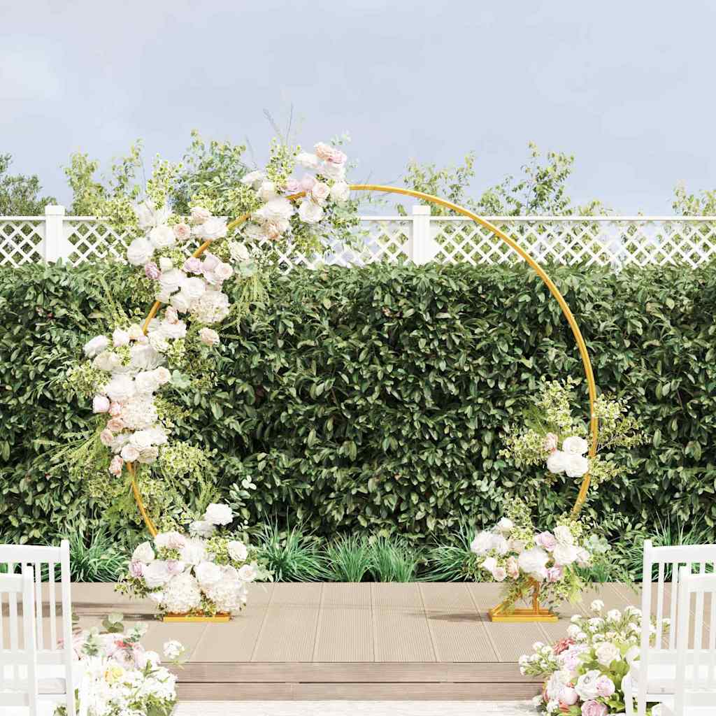 Wedding Arch Gold 220 x 45 x 200 cm Steel