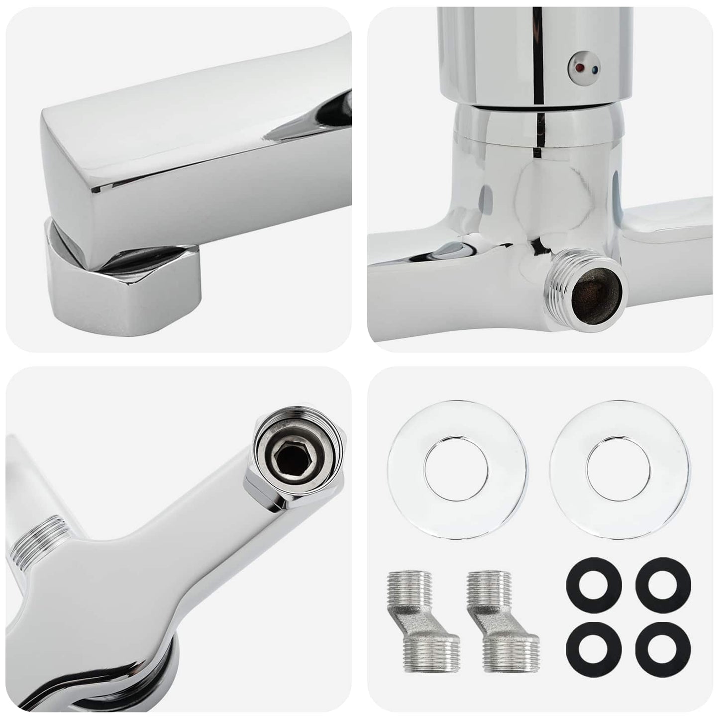 Shower Mixer Tap Chrome G 1 / 2 inches Brass