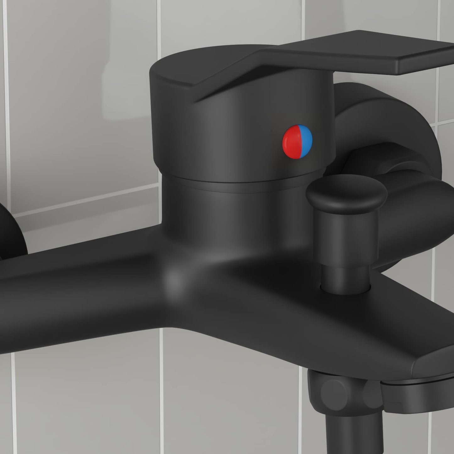 Shower Mixer Tap Black G 1 / 2 inches