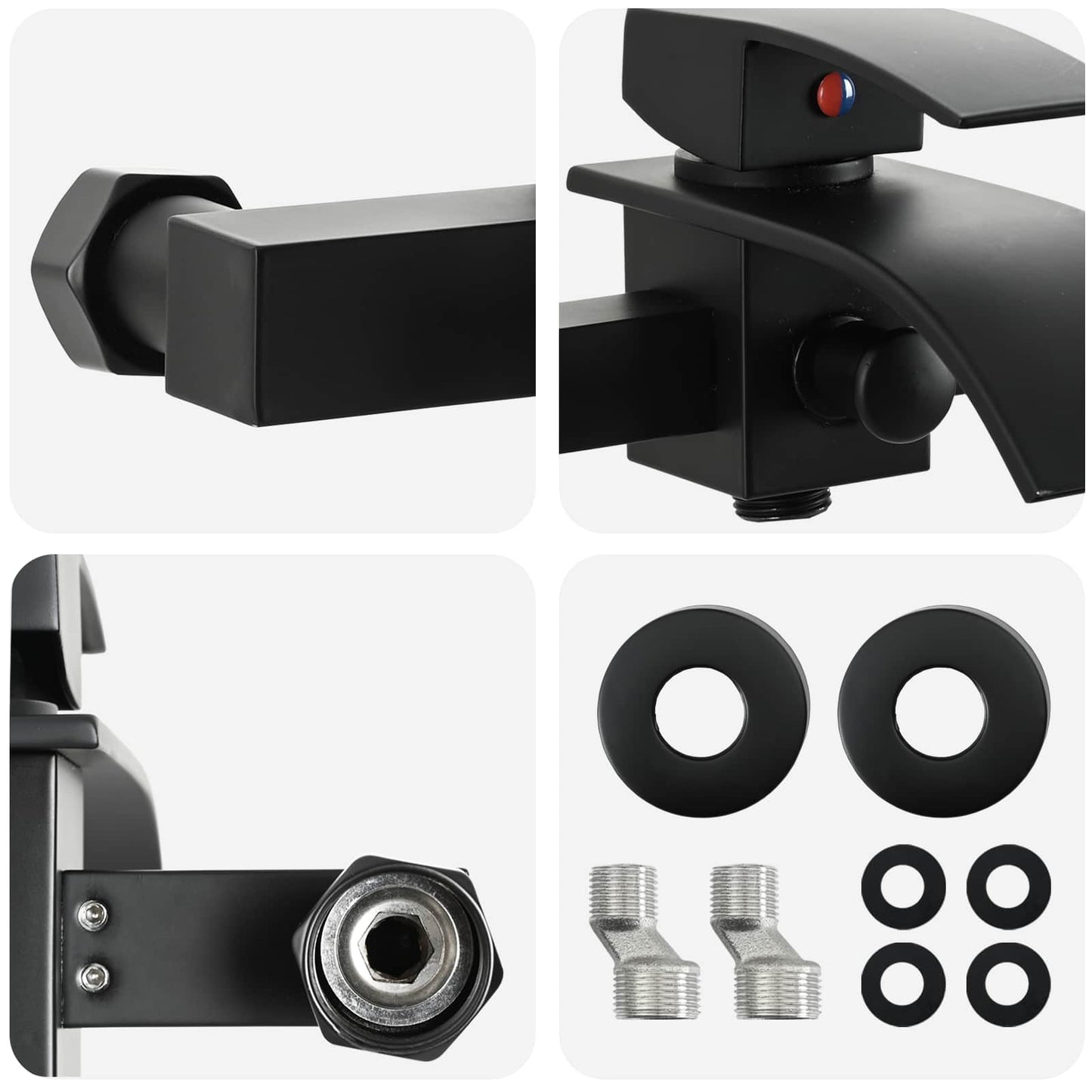 Shower Mixer Tap Black G 1 / 2 inches