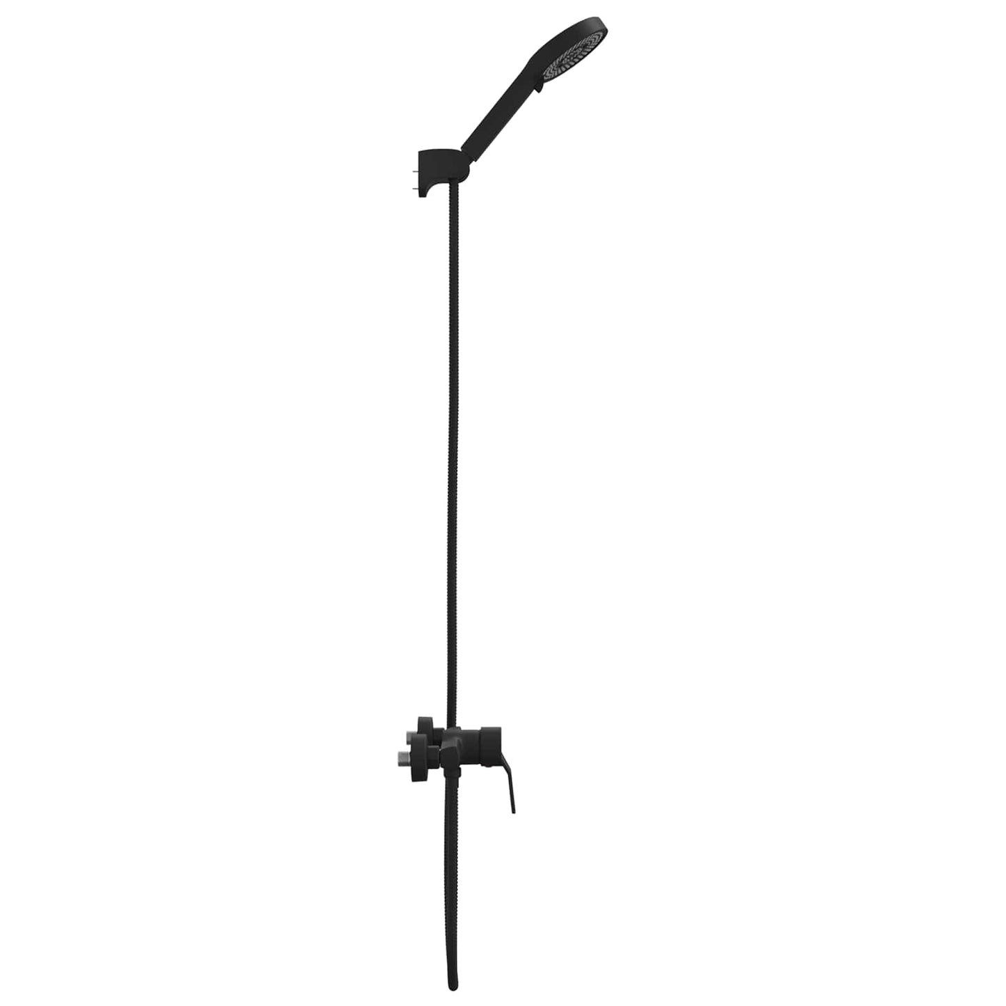 Shower Head Set Black G 1 / 2 inches Brass