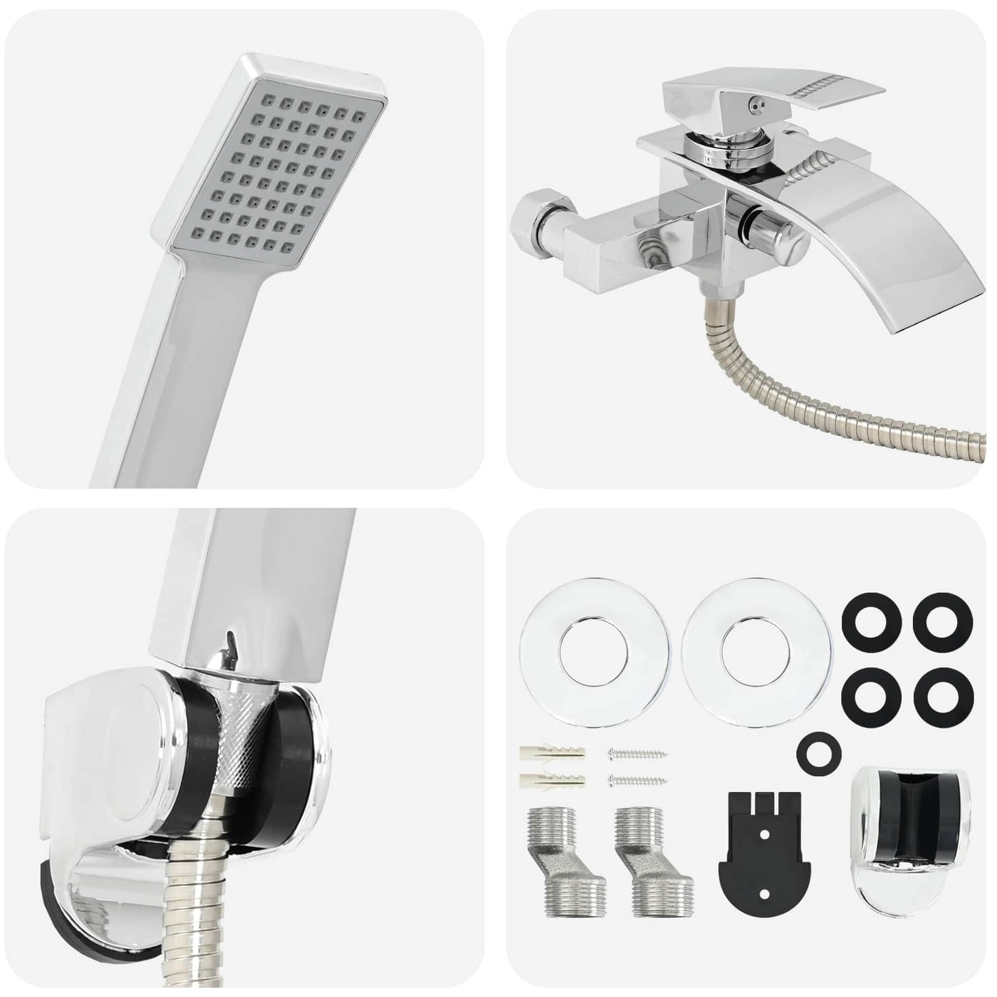 Shower Head Set Chrome G 1 / 2 inches