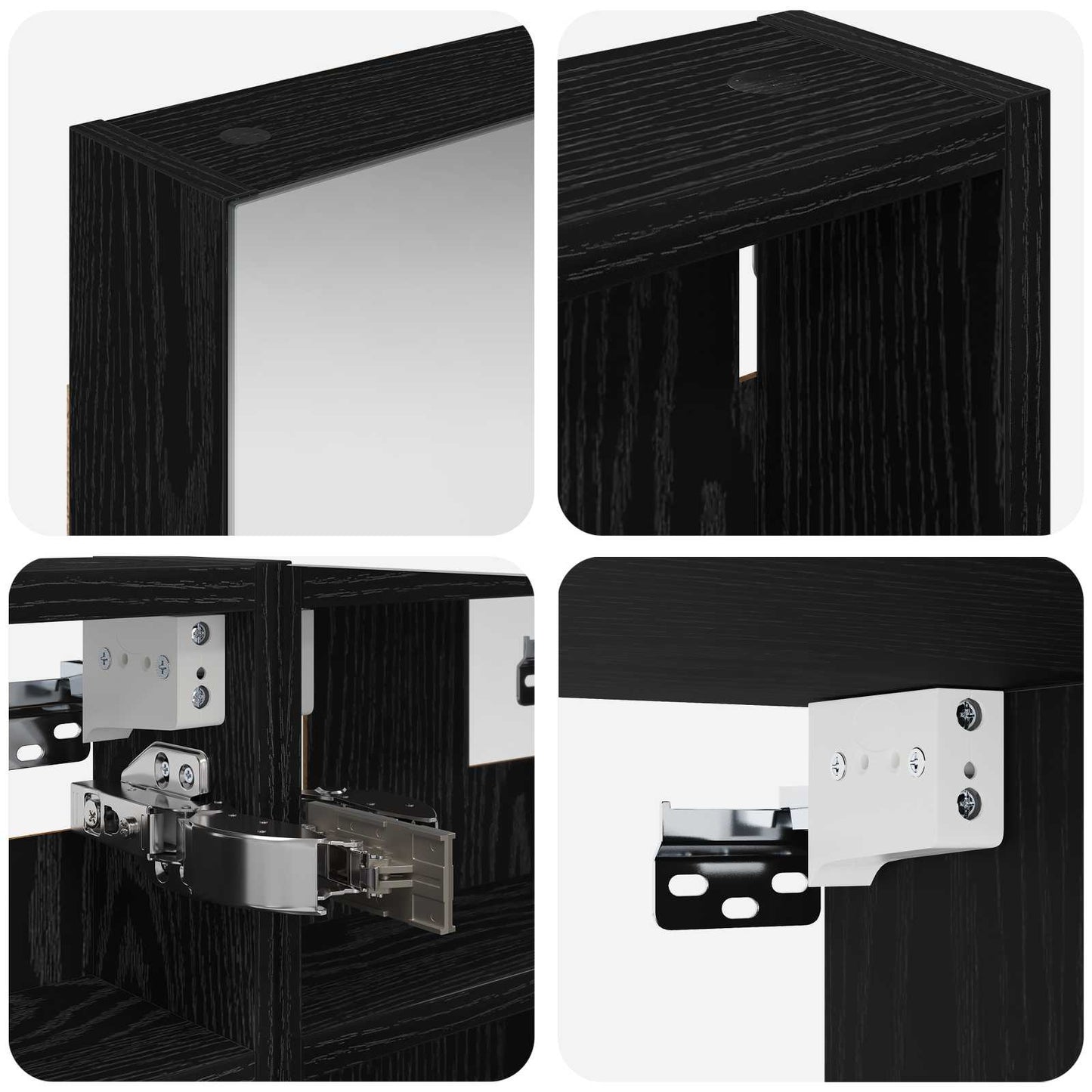 Bathroom Cabinet Set 3 pcs 80 x 10.5 x 50 cm Engineered wood