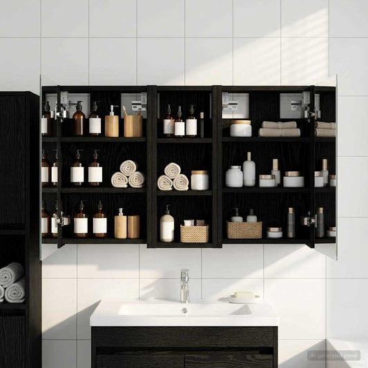 Bathroom Cabinet Set 3 pcs 80 x 10.5 x 50 cm Engineered wood