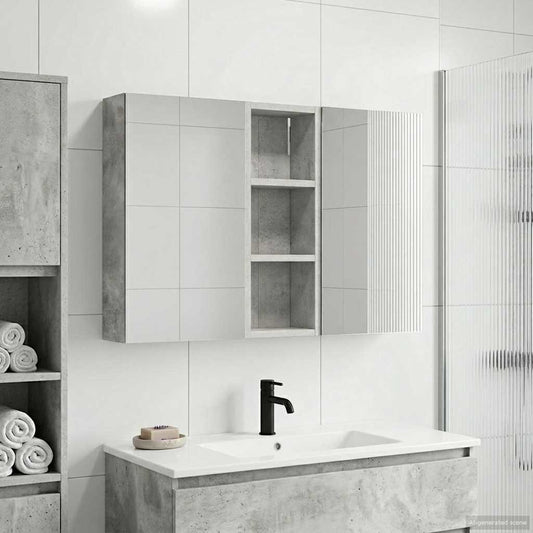 Bathroom Cabinet Set 3 pcs 80 x 10.5 x 50 cm Engineered wood