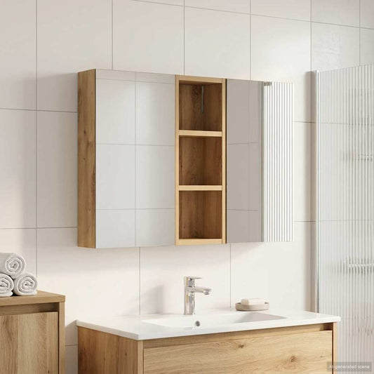 Bathroom Cabinet Set 3 pcs 80 x 10.5 x 50 cm Engineered wood