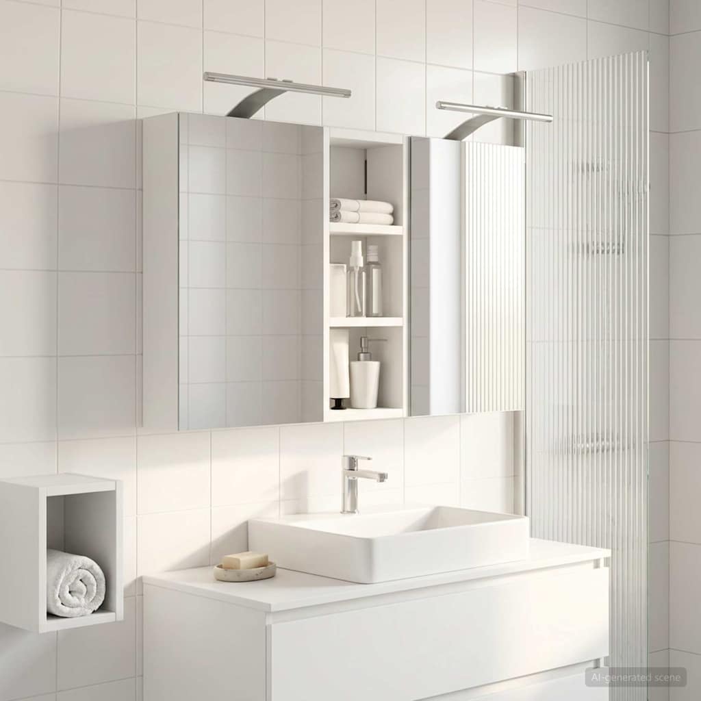 Bathroom Cabinet Set 3 pcs 80 x 10.5 x 50 cm Engineered wood