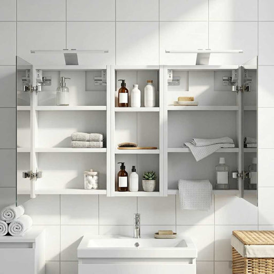 Bathroom Cabinet Set 3 pcs 80 x 10.5 x 50 cm Engineered wood