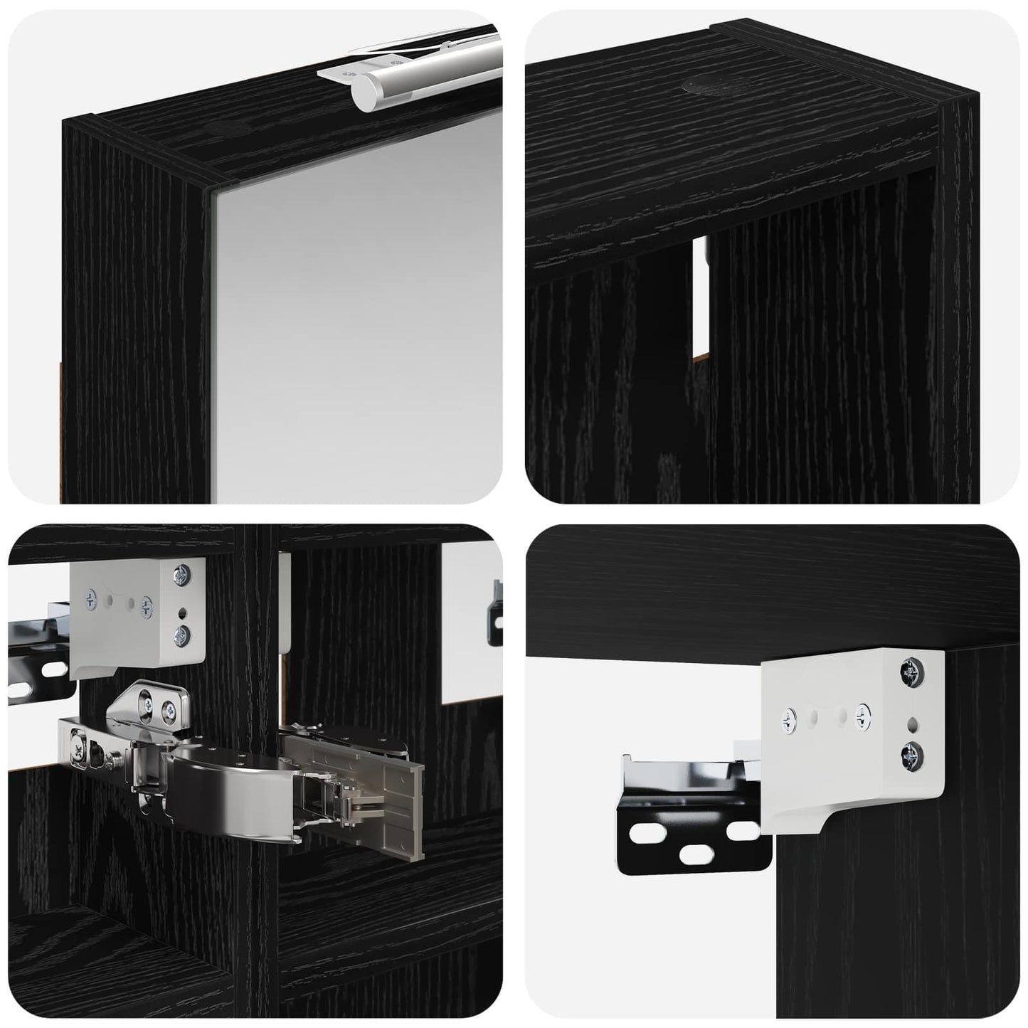 Bathroom Cabinet Set 3 pcs 80 x 10.5 x 50 cm Engineered wood
