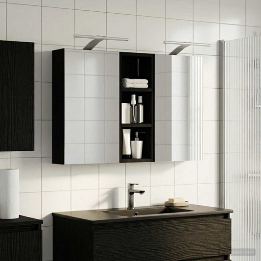 Bathroom Cabinet Set 3 pcs 80 x 10.5 x 50 cm Engineered wood