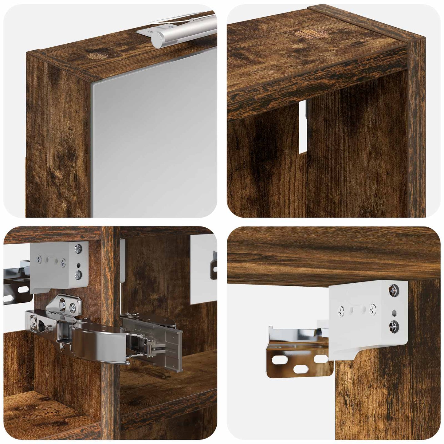 Bathroom Cabinet Set 3 pcs 80 x 10.5 x 50 cm Engineered wood