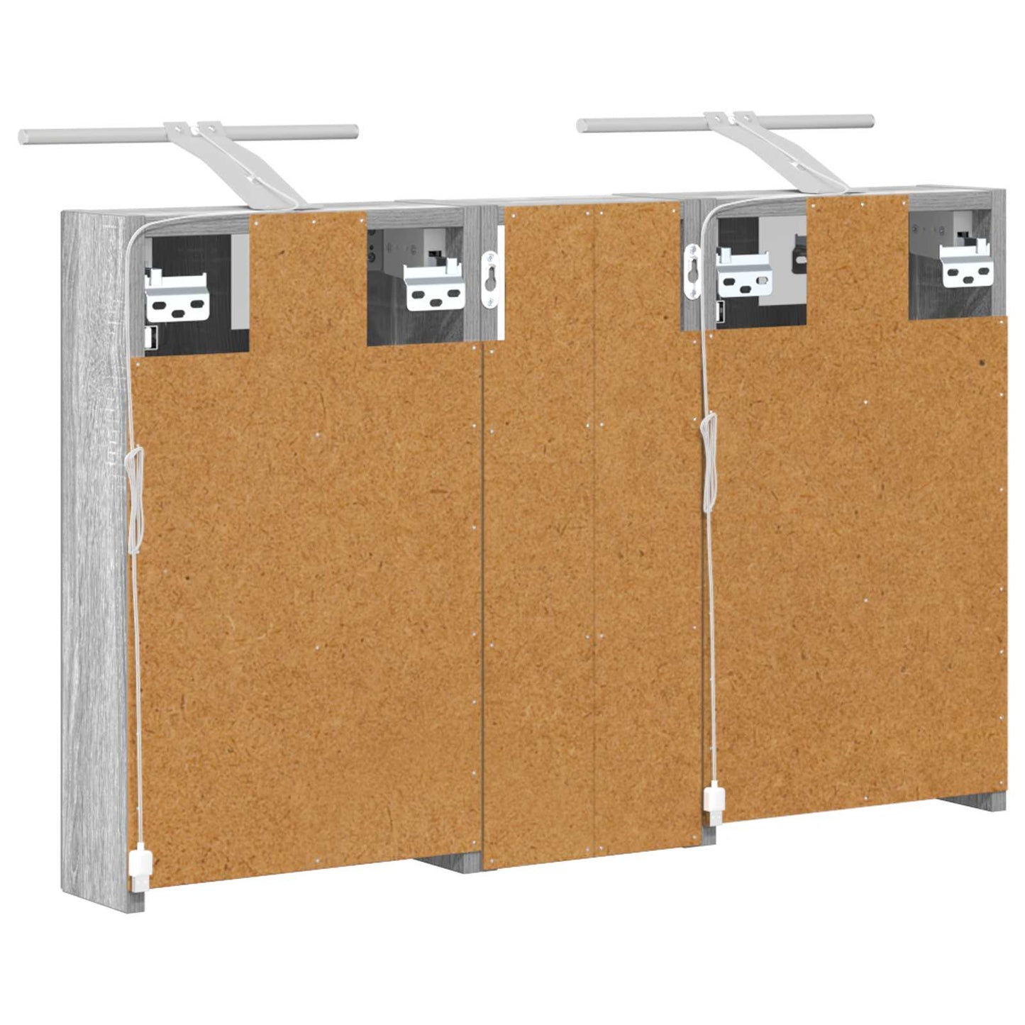 Bathroom Cabinet Set 3 pcs 80 x 10.5 x 50 cm Engineered wood
