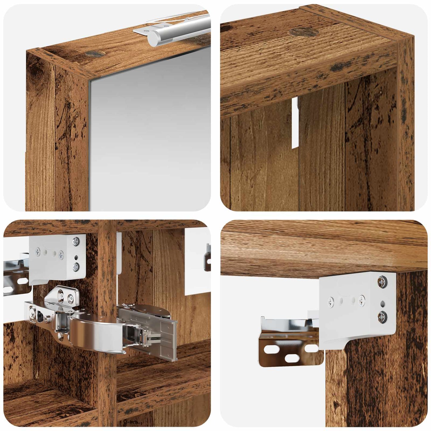 Bathroom Cabinet Set 3 pcs 80 x 10.5 x 50 cm Engineered wood