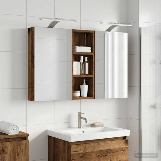 Bathroom Cabinet Set 3 pcs 80 x 10.5 x 50 cm Engineered wood