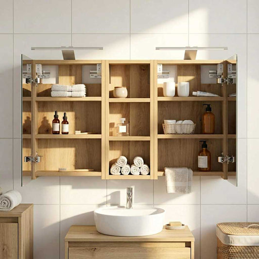 Bathroom Cabinet Set 3 pcs 80 x 10.5 x 50 cm Engineered wood