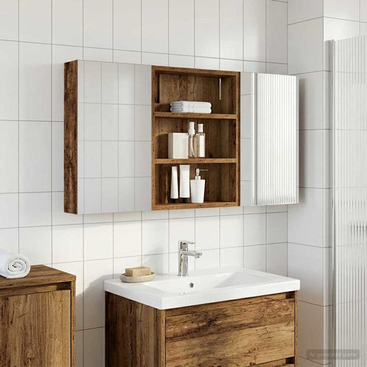 Bathroom Cabinet Set 3 pcs 100 x 10.5 x 50 cm Engineered wood