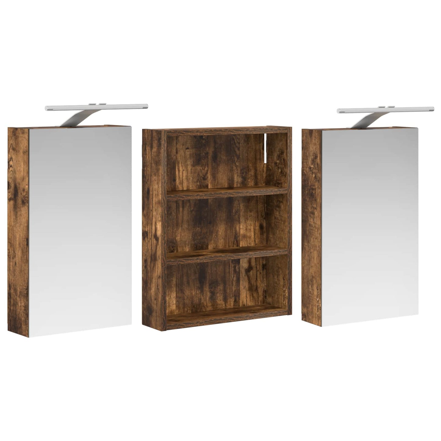 Bathroom Cabinet Set 3 pcs 100 x 10.5 x 50 cm Engineered wood