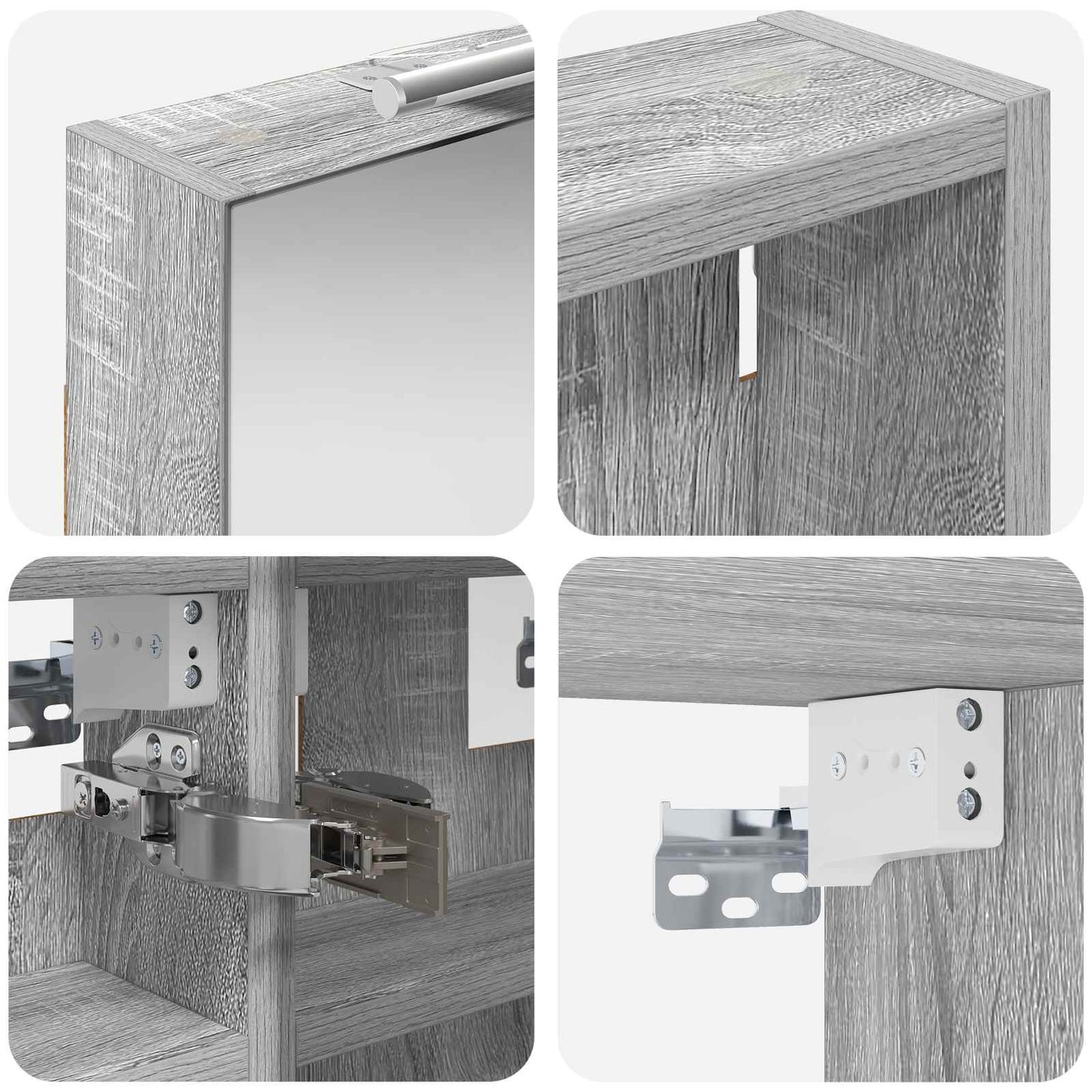 Bathroom Cabinet Set 3 pcs 100 x 10.5 x 50 cm Engineered wood