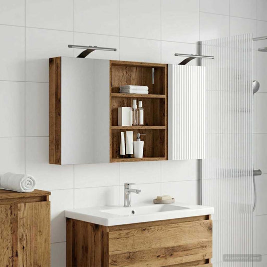 Bathroom Cabinet Set 3 pcs 100 x 10.5 x 50 cm Engineered wood