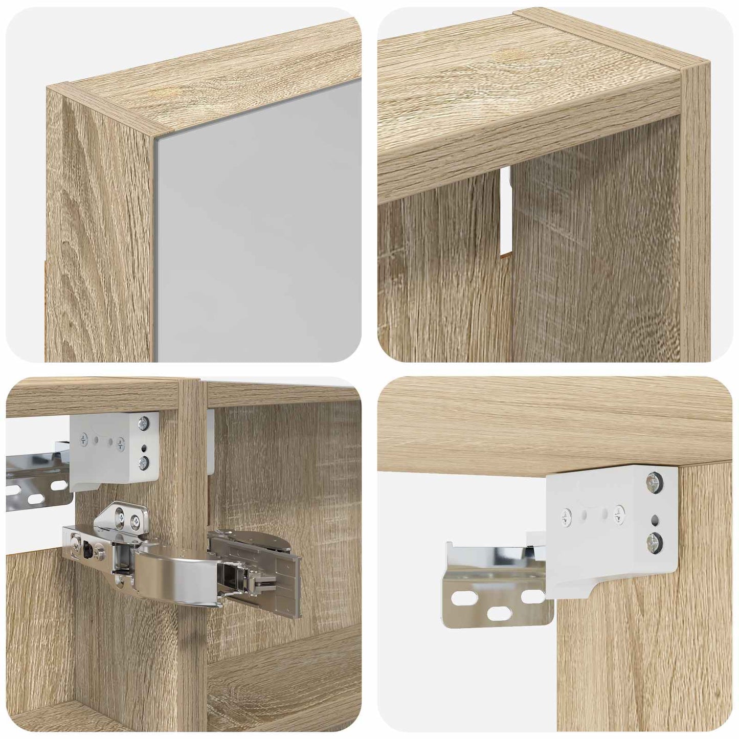 Bathroom Cabinet Set 3 pcs 100 x 10.5 x 60.5 cm Engineered wood