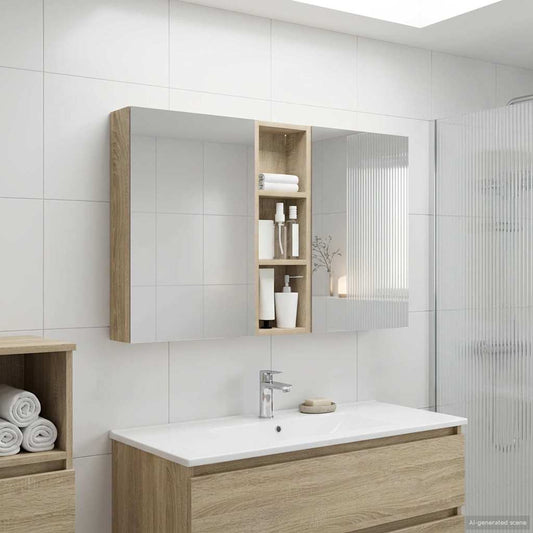 Bathroom Cabinet Set 3 pcs 100 x 10.5 x 60.5 cm Engineered wood
