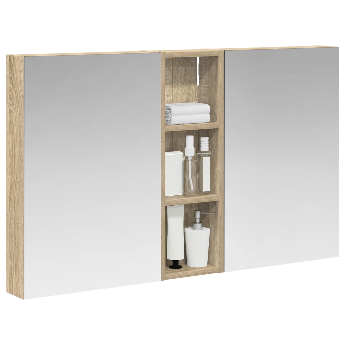 Bathroom Cabinet Set 3 pcs 100 x 10.5 x 60.5 cm Engineered wood