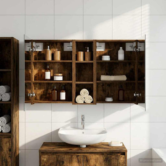 Bathroom Cabinet Set 3 pcs 100 x 10.5 x 60.5 cm Engineered wood