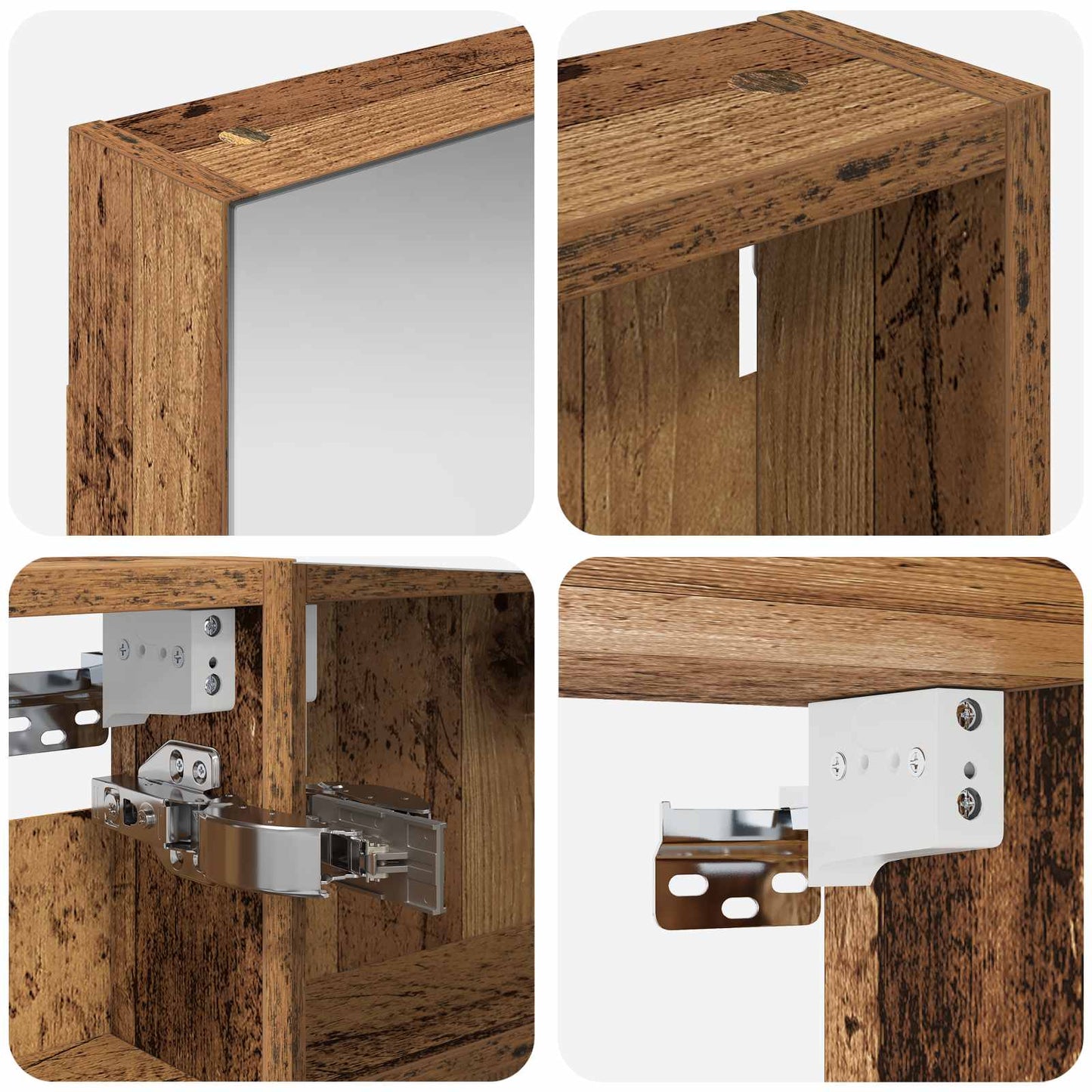 Bathroom Cabinet Set 3 pcs 100 x 10.5 x 60.5 cm Engineered wood