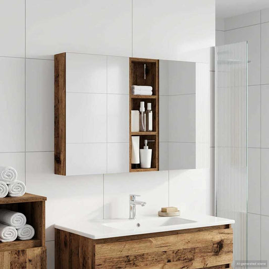 Bathroom Cabinet Set 3 pcs 100 x 10.5 x 60.5 cm Engineered wood