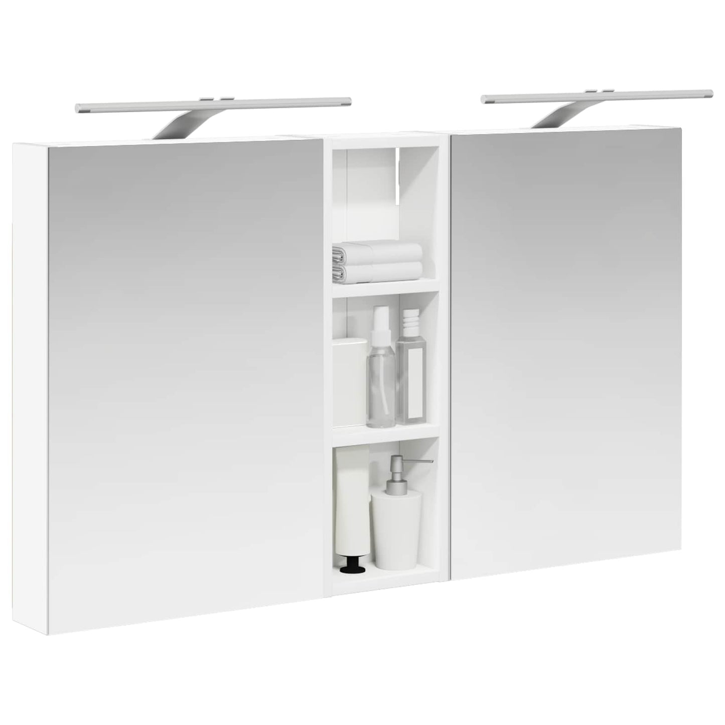 Bathroom Cabinet Set 3 pcs 100 x 10.5 x 60.5 cm Engineered wood