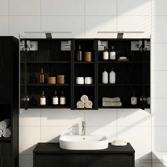 Bathroom Cabinet Set 3 pcs 100 x 10.5 x 60.5 cm Engineered wood