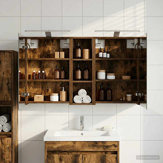 Bathroom Cabinet Set 3 pcs 100 x 10.5 x 60.5 cm Engineered wood