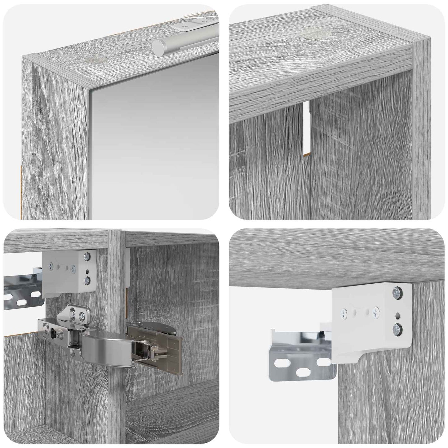 Bathroom Cabinet Set 3 pcs 100 x 10.5 x 60.5 cm Engineered wood