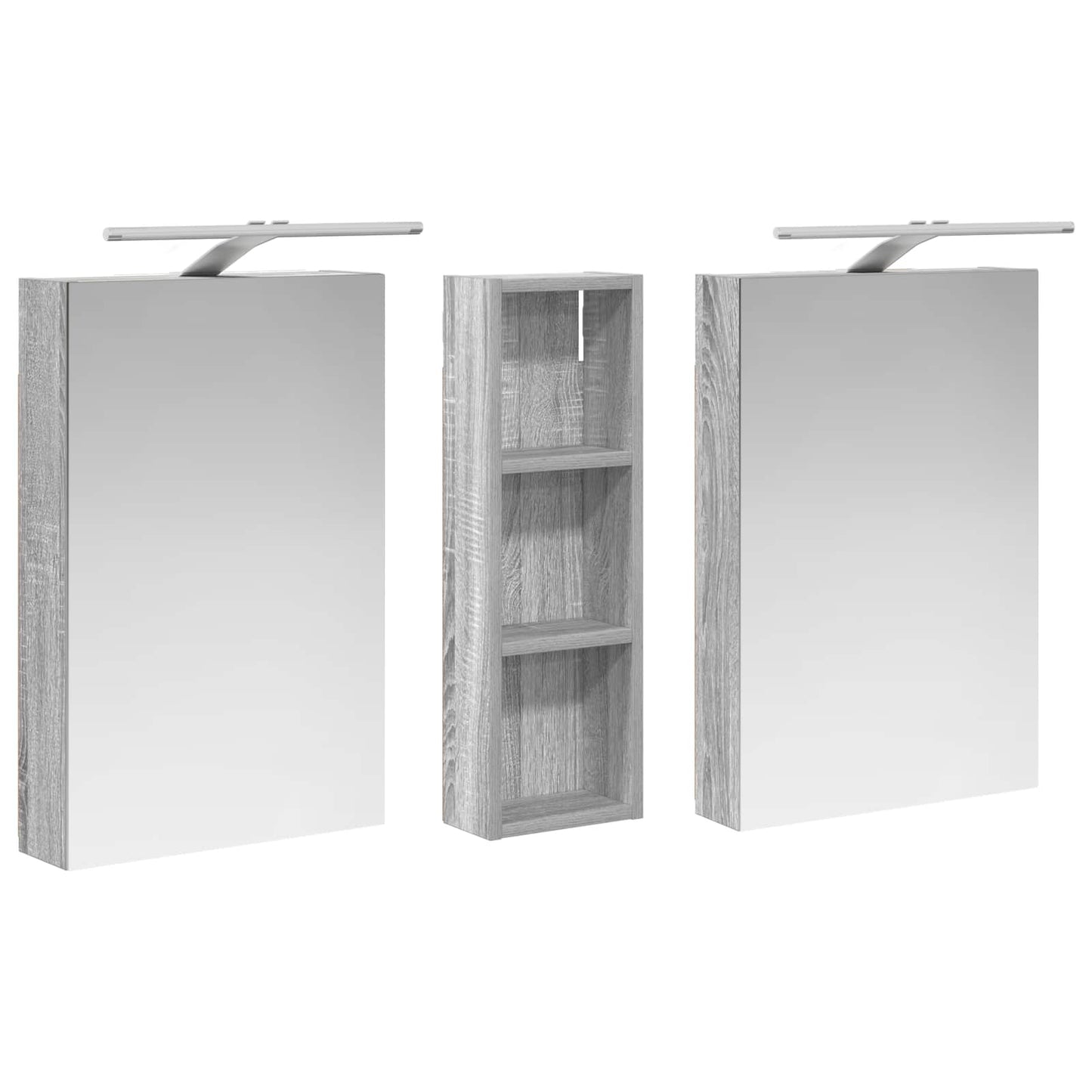 Bathroom Cabinet Set 3 pcs 100 x 10.5 x 60.5 cm Engineered wood