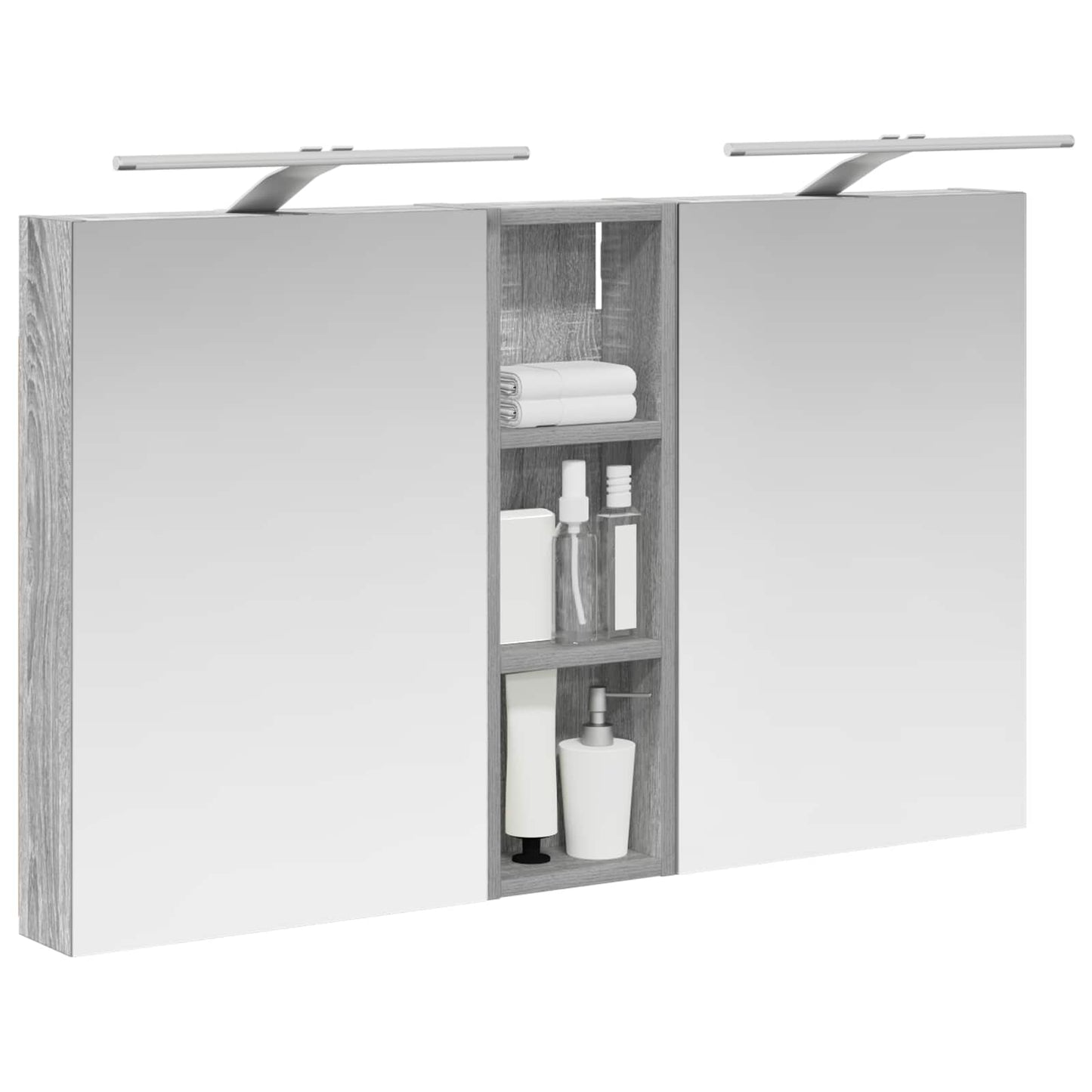 Bathroom Cabinet Set 3 pcs 100 x 10.5 x 60.5 cm Engineered wood