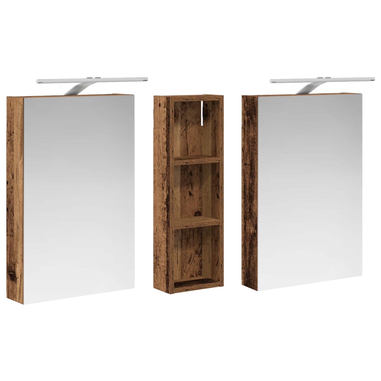 Bathroom Cabinet Set 3 pcs 100 x 10.5 x 60.5 cm Engineered wood