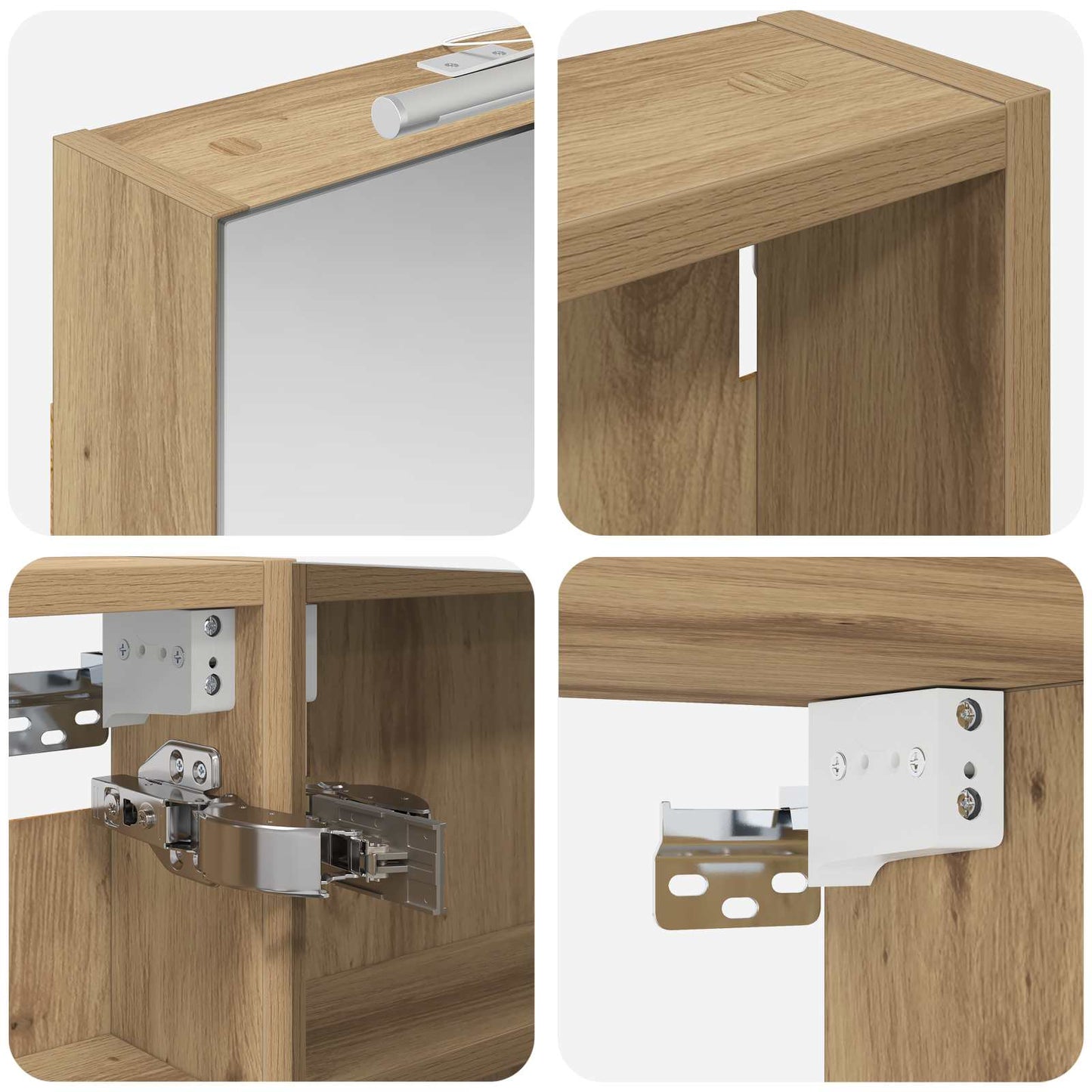 Bathroom Cabinet Set 3 pcs 100 x 10.5 x 60.5 cm Engineered wood
