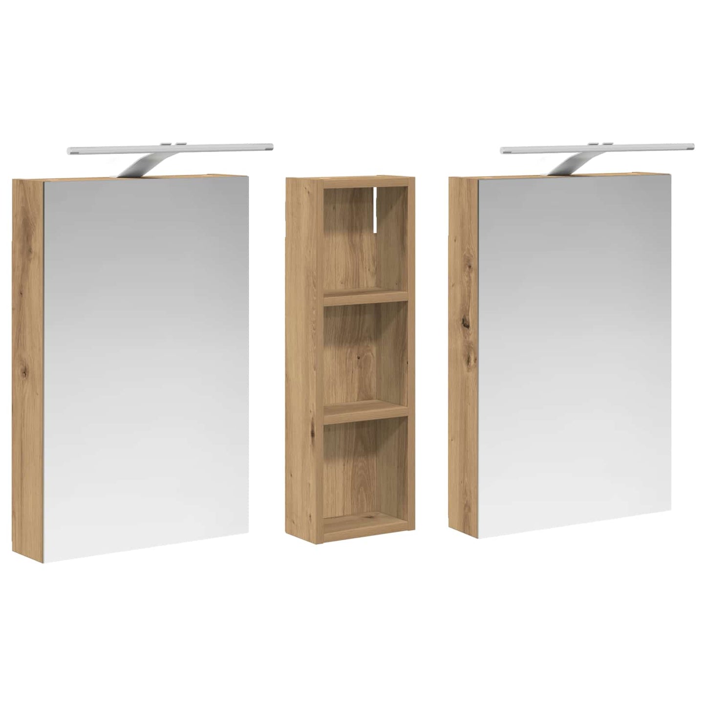 Bathroom Cabinet Set 3 pcs 100 x 10.5 x 60.5 cm Engineered wood