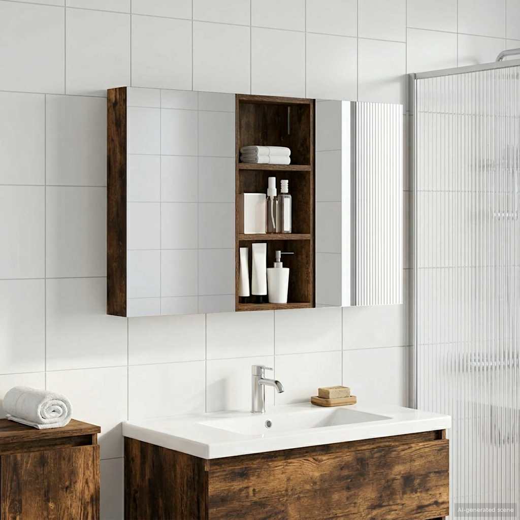 Bathroom Cabinet Set 3 pcs 110 x 10.5 x 60.5 cm Engineered wood