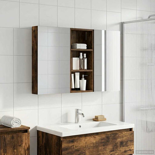 Bathroom Cabinet Set 3 pcs 110 x 10.5 x 60.5 cm Engineered wood