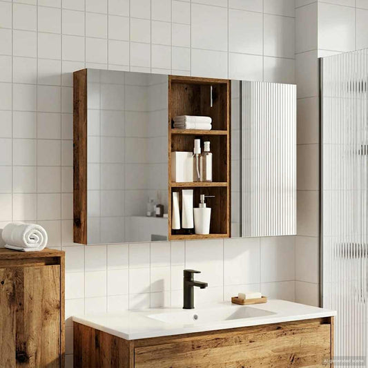 Bathroom Cabinet Set 3 pcs 110 x 10.5 x 60.5 cm Engineered wood