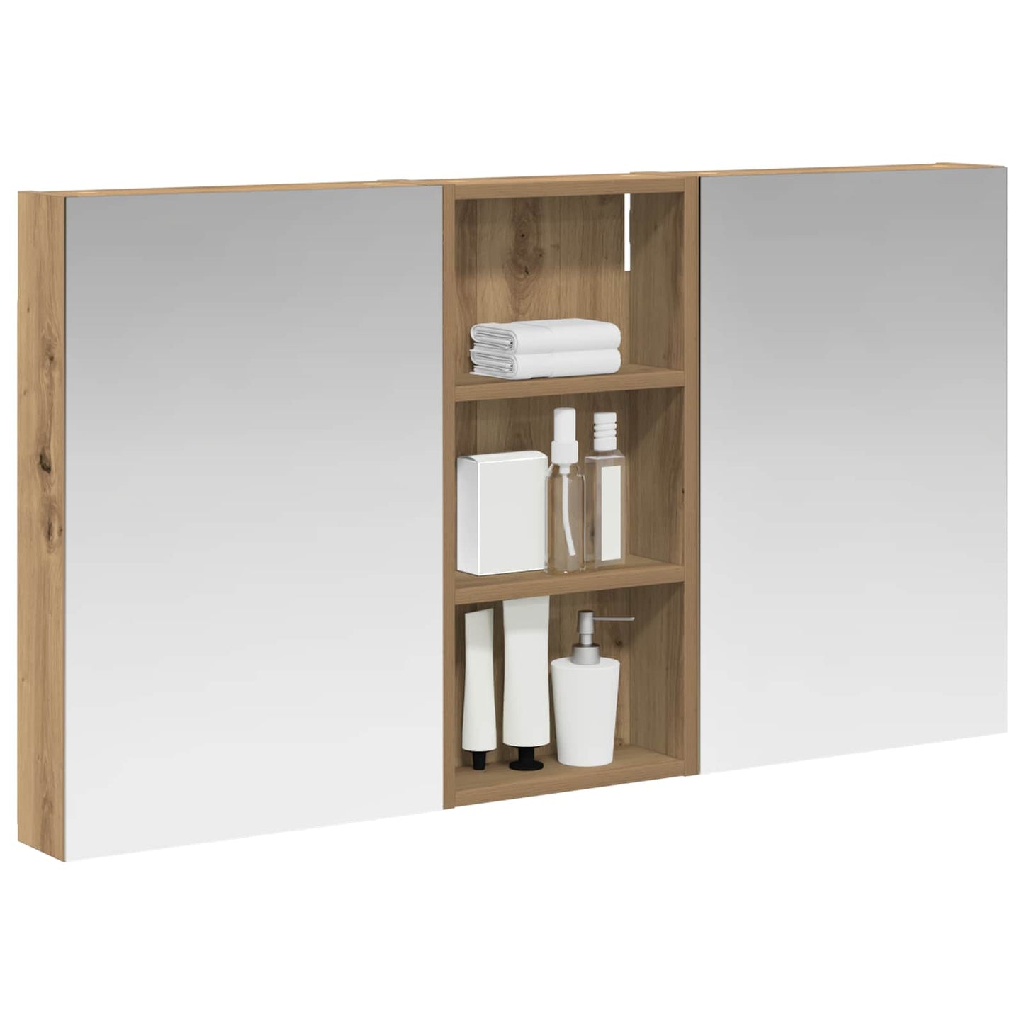 Bathroom Cabinet Set 3 pcs 110 x 10.5 x 60.5 cm Engineered wood