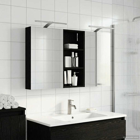 Bathroom Cabinet Set 3 pcs 110 x 10.5 x 60.5 cm Engineered wood