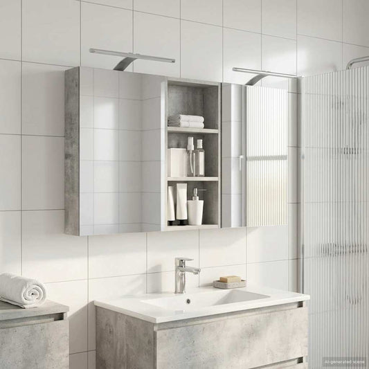 Bathroom Cabinet Set 3 pcs 110 x 10.5 x 60.5 cm Engineered wood