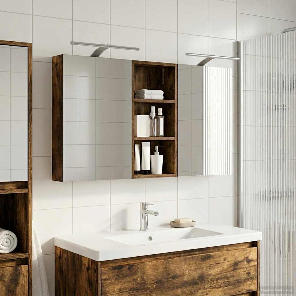 Bathroom Cabinet Set 3 pcs 110 x 10.5 x 60.5 cm Engineered wood